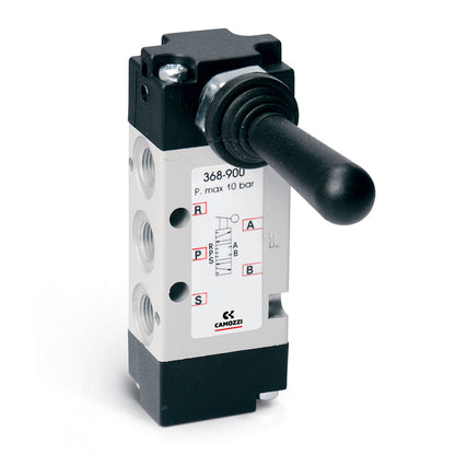 Electroválvula Palanca Monoestable 5/3 CC Vías - Rosca G1/8