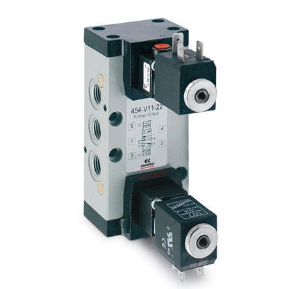 Electroválvula 5/2 vías de G1/4, biestable 454-011/15CC