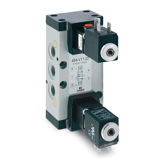 Electroválvula 5/2 vías de G1/4, biestable 454-011/15CC