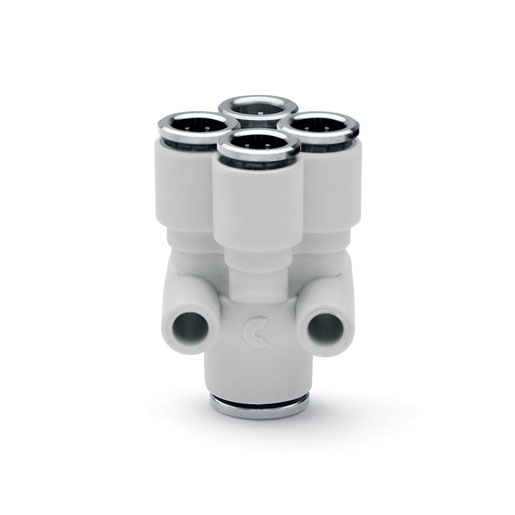 Racor doble Y reducido conector neumático 7575 8-6