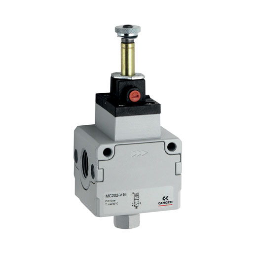 Válvula 3/2 Eléctrica-Neumática Camozzi Mc202-V16